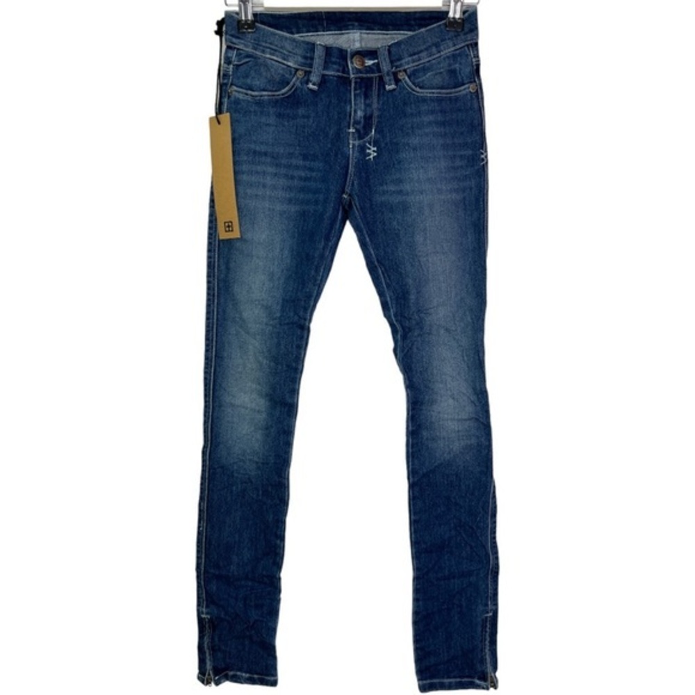 KSUBI NWT SUPER SKINNY ZIP ANKLE WASTED LOW RISE SZ 24